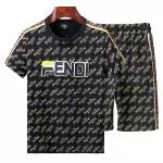 manches courtes de survetement fendi homme marque fendi logo orange black